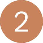 A white number "2" in a light brown circle.