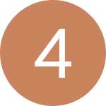 A white number "4" in a light brown circle.