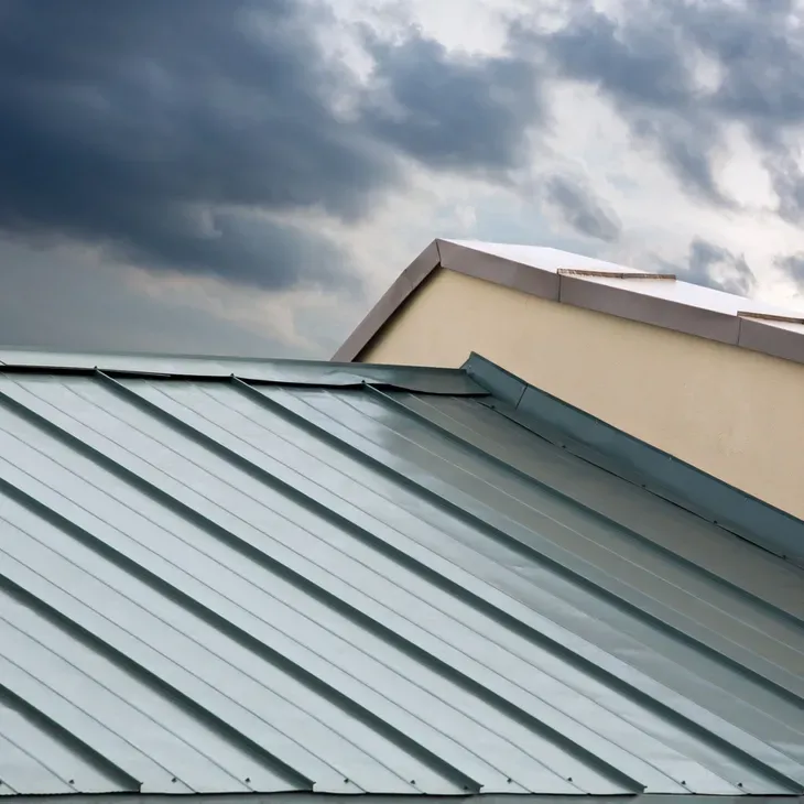 Standing seam roofing.